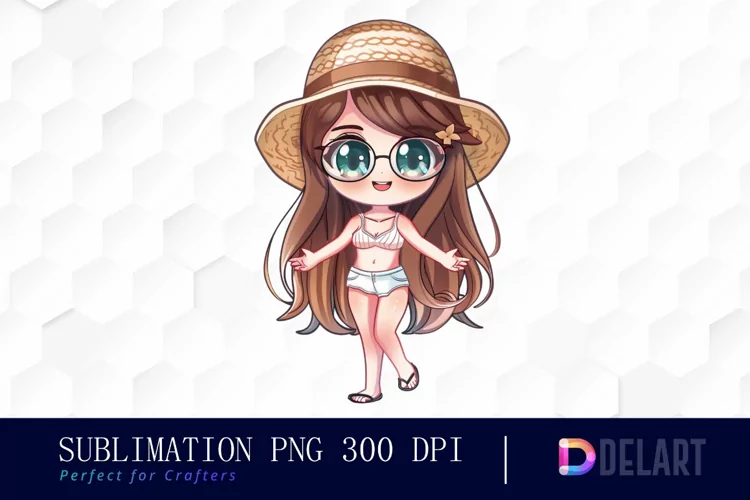 Summer Chibi Doll Graphics Clipart