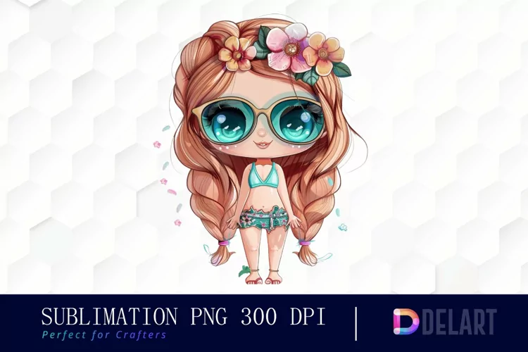Summer Chibi Doll Graphics Clipart