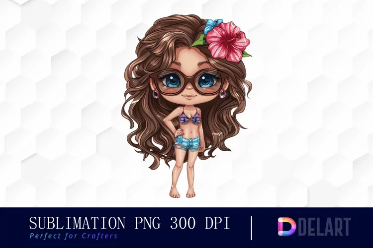 Summer Chibi Doll Graphics Clipart