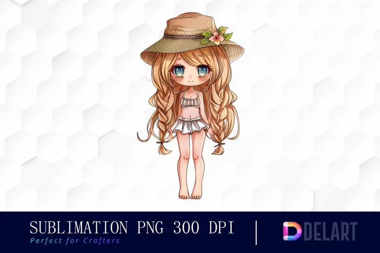 Summer Chibi Doll Graphics Clipart