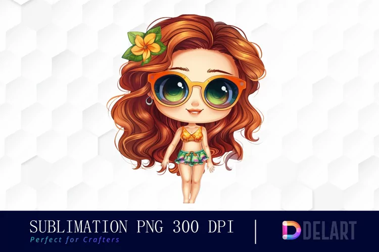 Summer Chibi Doll Graphics Clipart