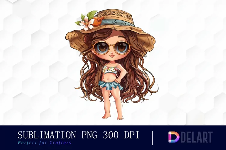 Summer Chibi Doll Graphics Clipart