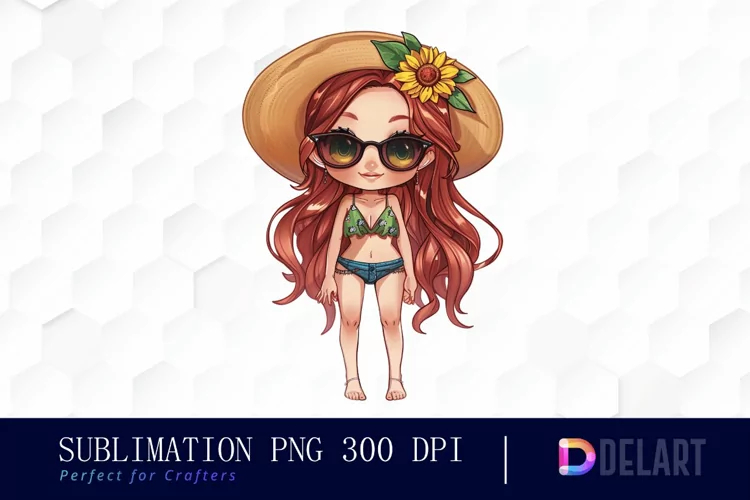Summer Chibi Doll Graphics Clipart