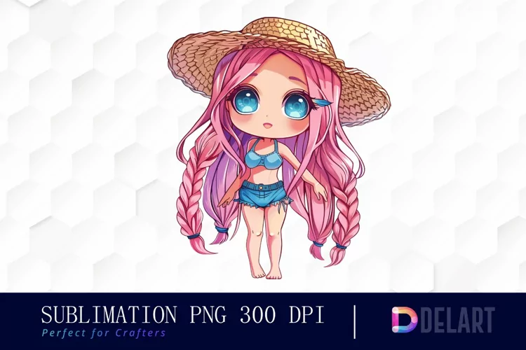 Summer Chibi Doll Graphics Clipart