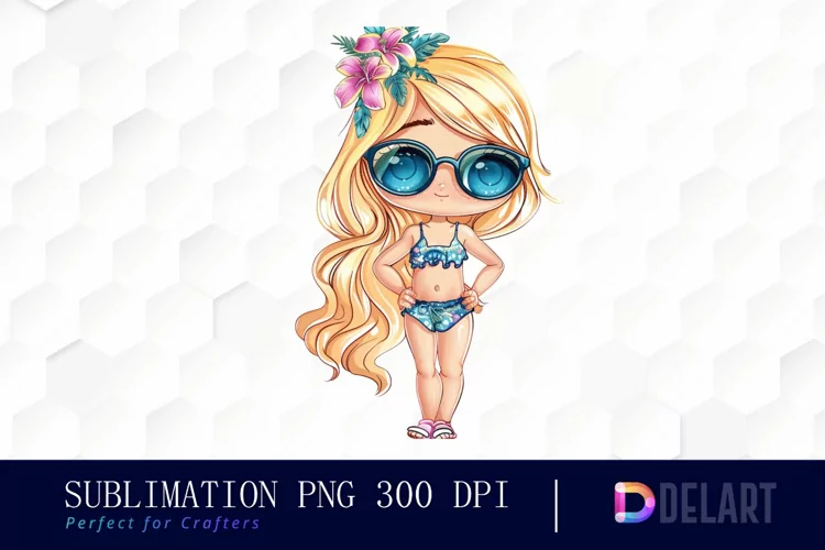 Summer Chibi Doll Graphics Clipart
