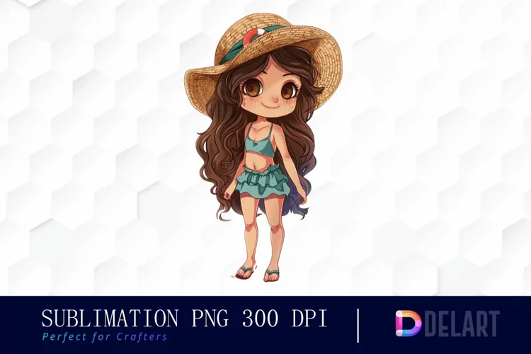 Summer Chibi Doll Graphics Clipart