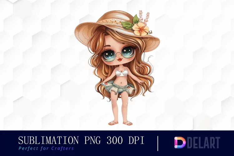 Summer Chibi Doll Graphics Clipart
