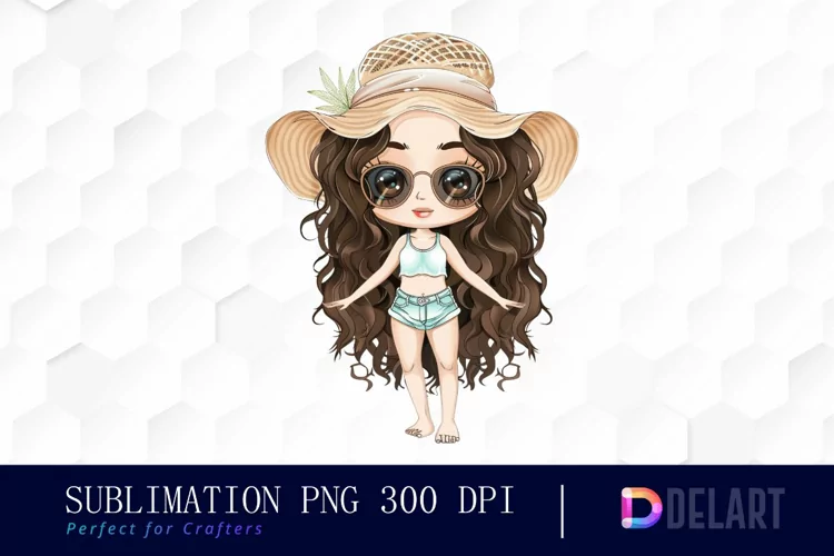 Summer Chibi Doll Graphics Clipart