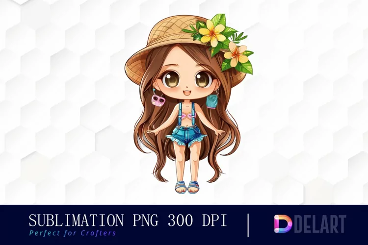 Summer Chibi Doll Graphics Clipart