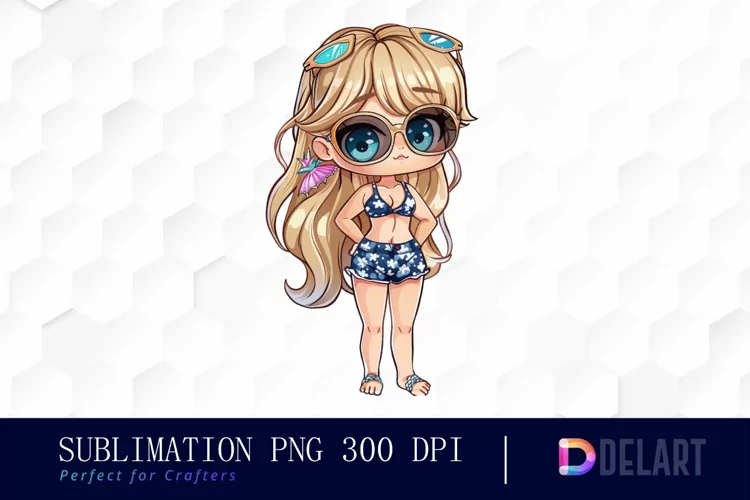 Summer Chibi Doll Graphics Clipart