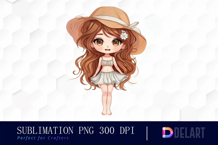 Summer Chibi Doll Graphics Clipart
