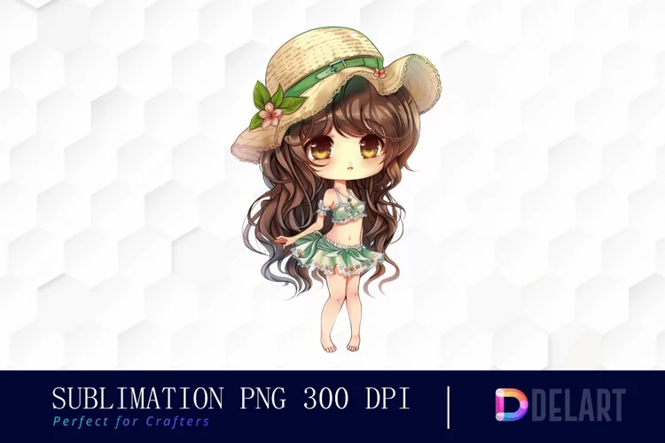 Summer Chibi Doll Graphics Clipart