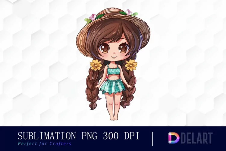 Summer Chibi Doll Graphics Clipart
