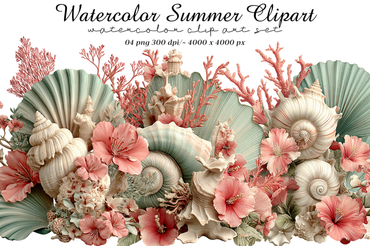 Watercolor Summer Clipart