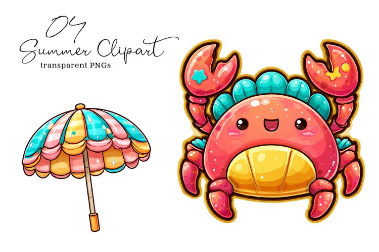 Watercolor Summer Clipart, Summer PNG