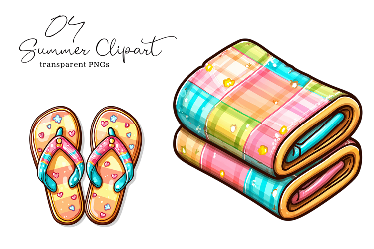 Watercolor Summer Clipart, Summer PNG