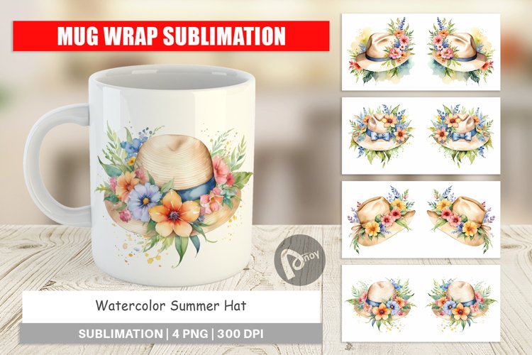 Mug Wrap Design Hat Summer
