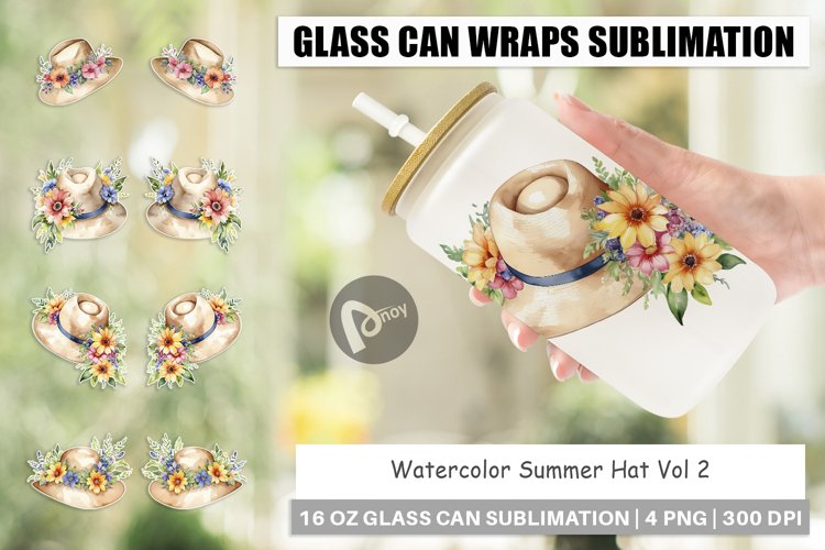 Glass Can Hat Summer