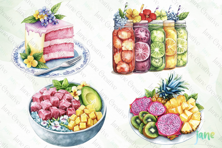 Watercolor Summer Vibe Clipart