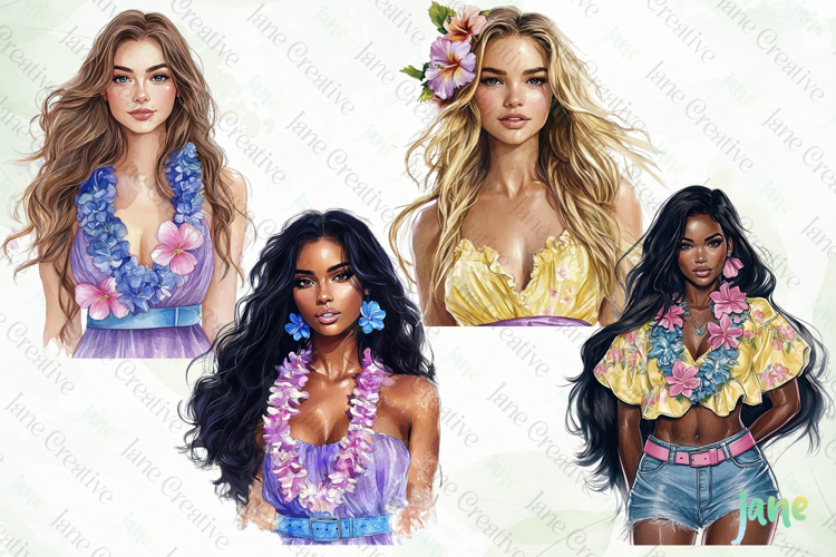Watercolor Summer Vibe Clipart