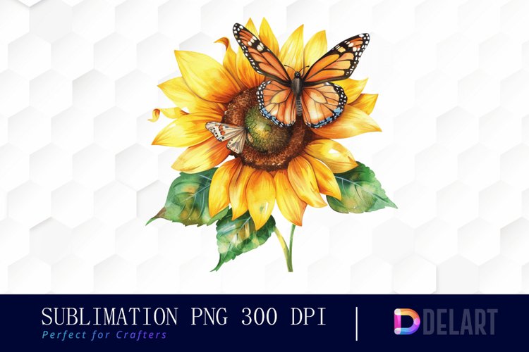 Watercolor Sunflower Clipart Image 20
