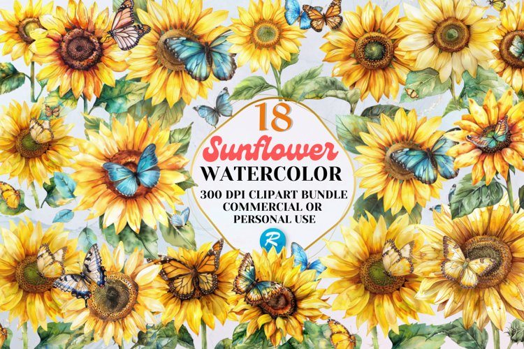 Watercolor Butterfly Clipart Image 24