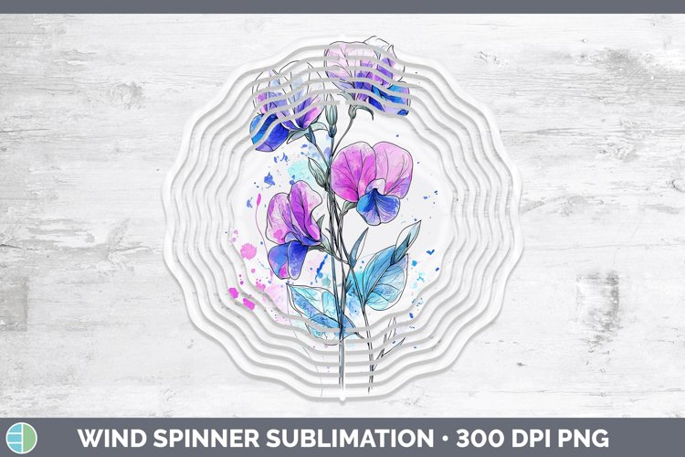 GorgeousWatercolor Wind Spinner design.