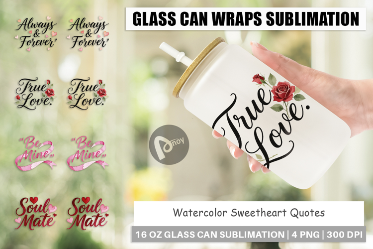 Sweetheart Quotes Glass Can