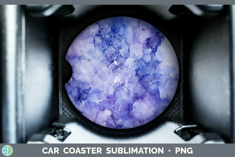 Watercolor Tanzanite Car Coaster Sublimation Coaster Designs