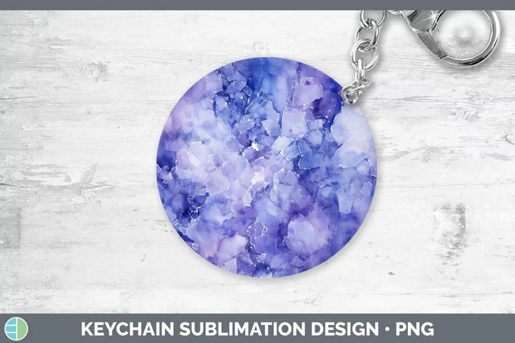 Watercolor Tanzanite Keychain Sublimation Keyring Designs