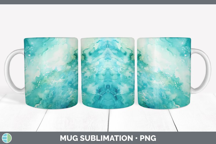 GorgeousWatercolor Mug Wrap design.