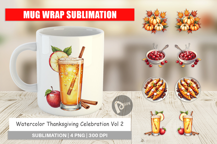 Thanksgiving Celebration Mug Wrap
