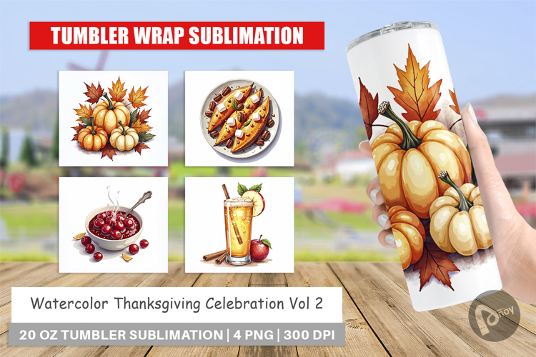 Thanksgiving Tumbler Wrap Image 19