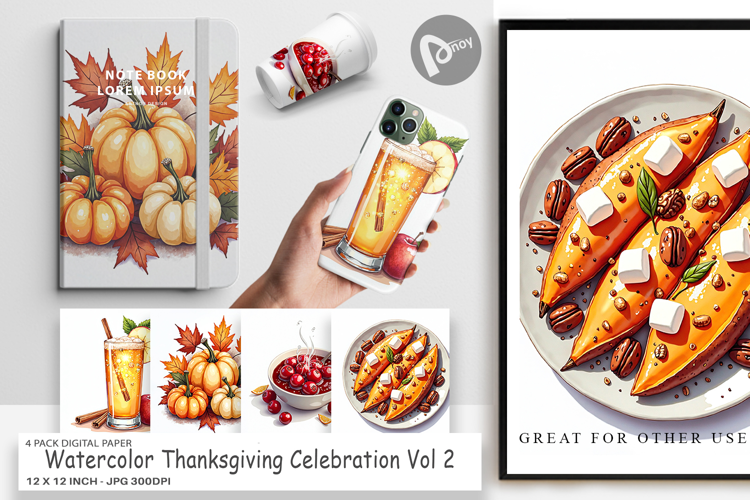 Thanksgiving Celebration Digital Paper