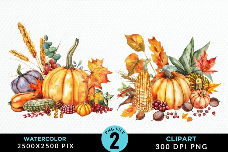 Thanksgiving Watercolor Clipart Image 24