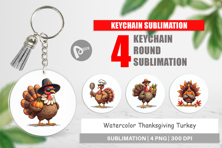 Thanksgiving Turkey Keychain