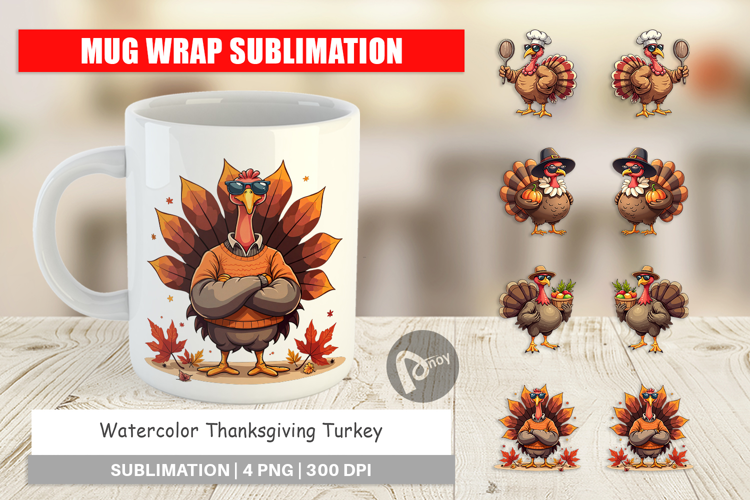 Thanksgiving Turkey Mug Wrap