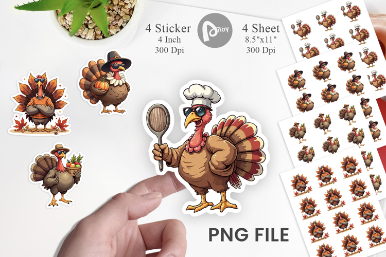 Thanksgiving Turkey Sticker