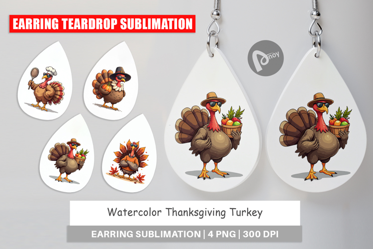 Thanksgiving Turkey Earring
