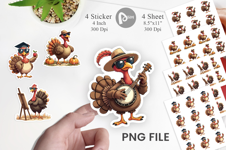 Thanksgiving Turkey Sticker
