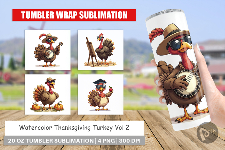 Thanksgiving Watercolor Clipart Image 11