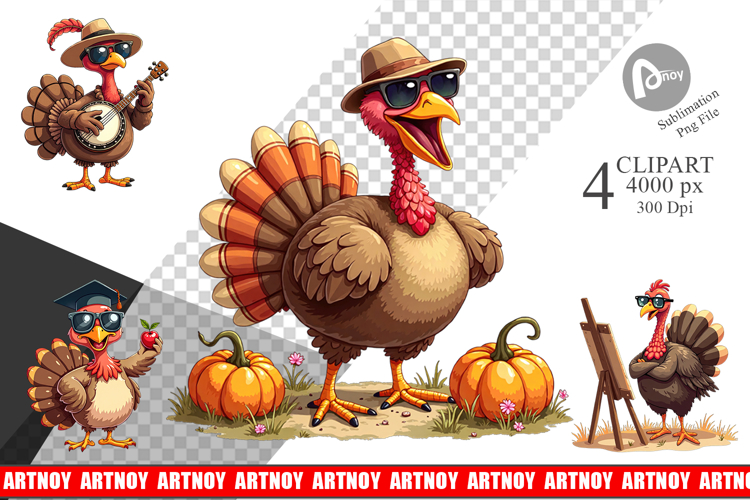 Thanksgiving Watercolor Clipart Image 7