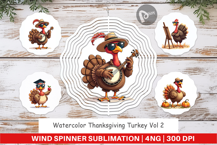 Thanksgiving Turkey Wind Spinner