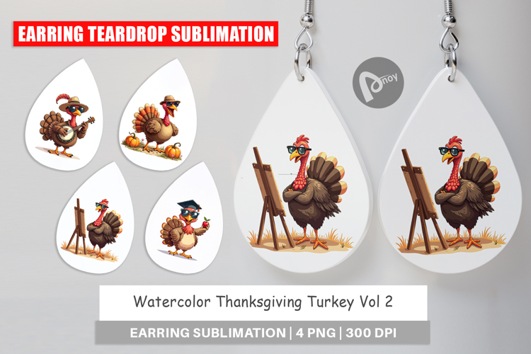 Thanksgiving Turkey Earring