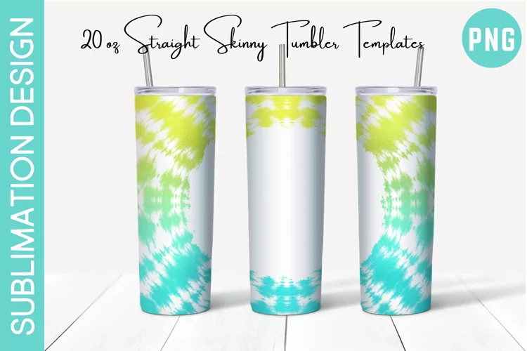 Watercolor Tie Dye 20 oz Skinny Tumbler Design