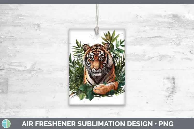 Watercolor Tiger Air Freshener Sublimation Car Freshener Des