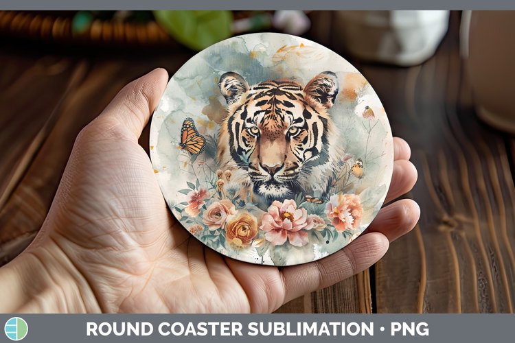 GorgeousWatercolor Round Coaster design.