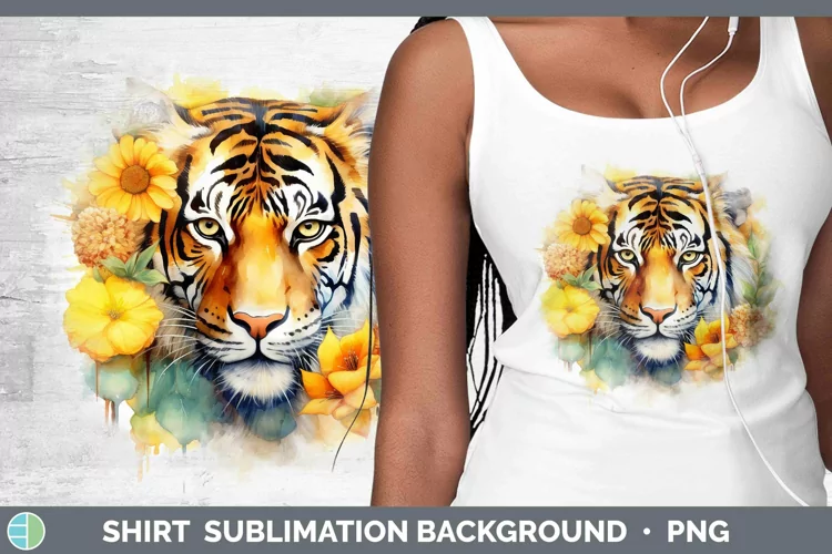 Watercolor Tiger Shirt Sublimation Sublimation Background De