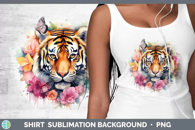 Watercolor Tiger Shirt Sublimation Sublimation Background De