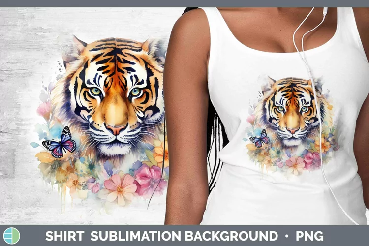 Watercolor Tiger Shirt Sublimation Sublimation Background De